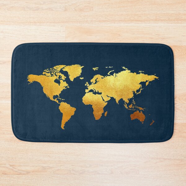 Item preview, Navy Gold World Map  designed and sold by MA DESIGNS.