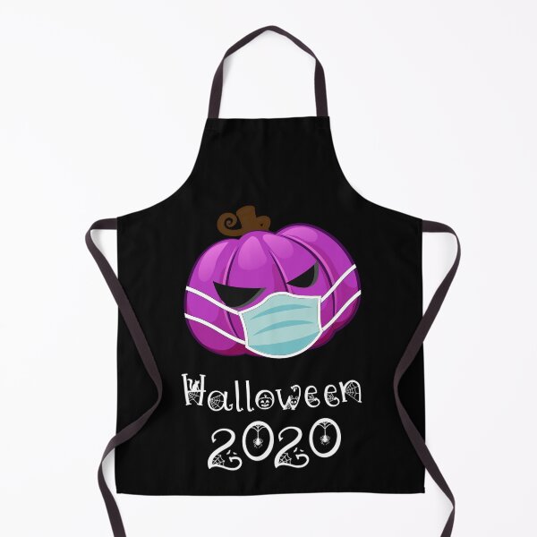Item preview, Pumpkin Wearing Face Mask Purple Funny Halloween Tee designed and sold by denisetees.