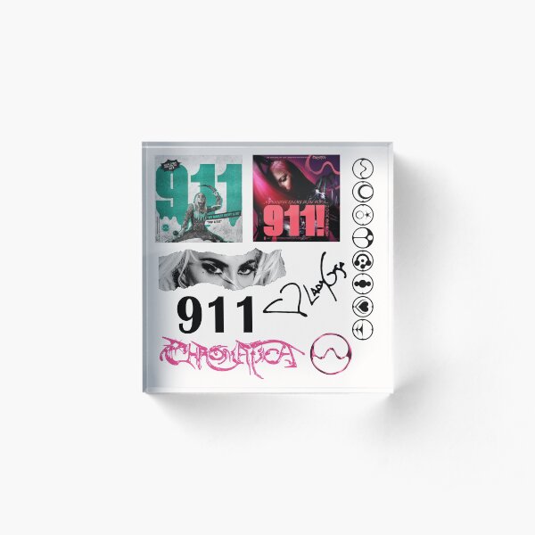 911 - Chromatica, lady gaga sticker Acrylic Block