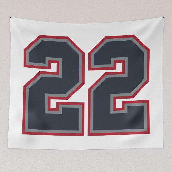 Item preview, 22 Navy Grey Red Sports Number Twenty-Two designed and sold by HelloFromAja.