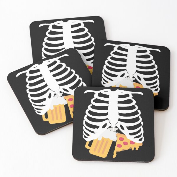 Item preview, Beer & Pizza Skeleton Ribcage - Halloween Costume designed and sold by K-icon.