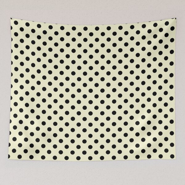 Item preview, Black & Marinette Cream Classic Polka Dot Seamless  Pattern designed and sold by LJWDesigns.