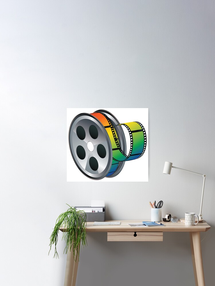 Single Palm Tree Vintage Film Reel Wall Art