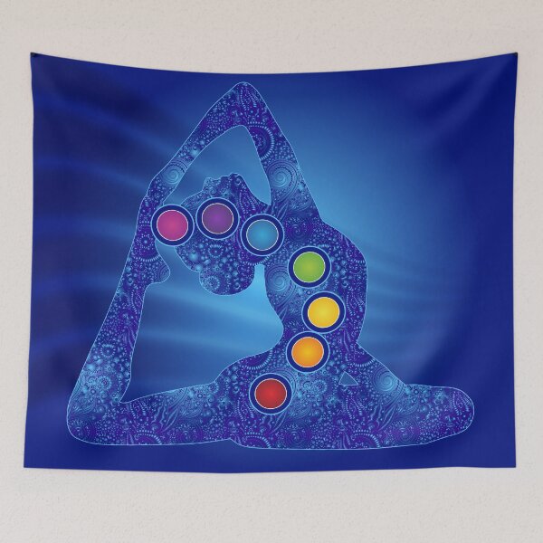Item preview, Yoga Pose Chakra Centers - 64 BLUBG designed and sold by chakraplaza.