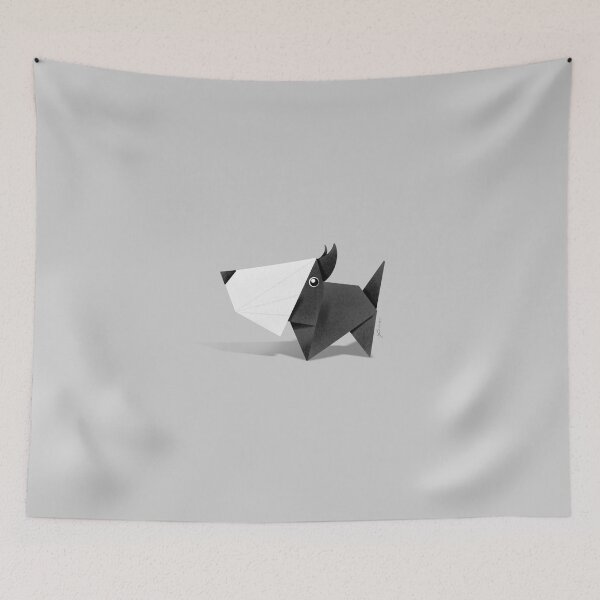 Item preview, Schnauzer Puppy Origami Design designed and sold by MALLANG.