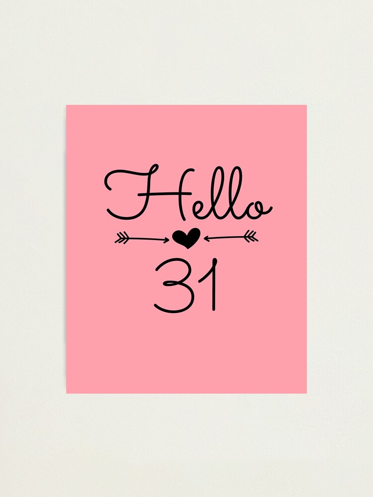 Hello 36 Birthday, Birthday 36h Birthday Tee Photographic Print