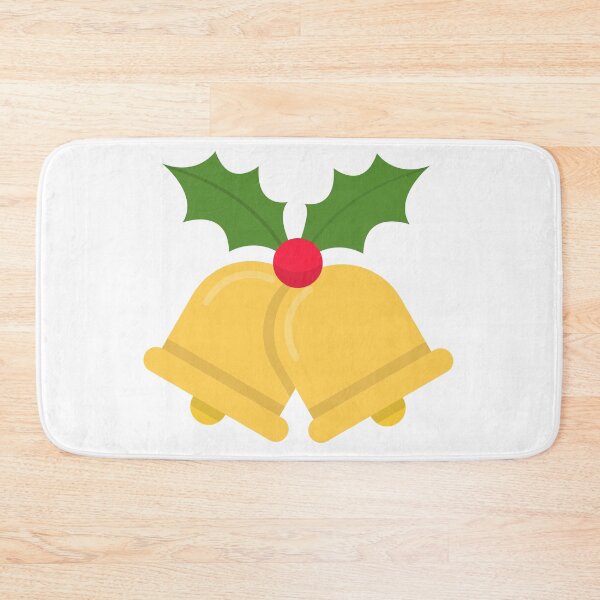 Item preview, Yellow Christmas bells with green holly leaves designed and sold by simplysharon.