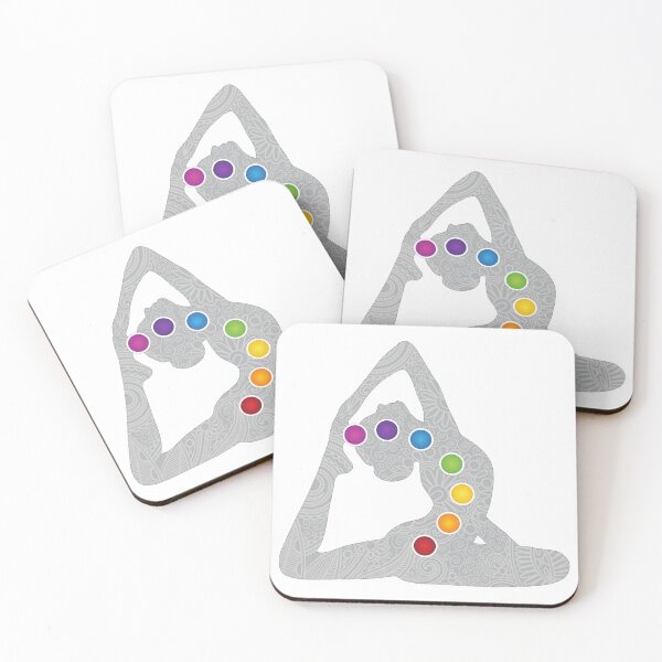 Item preview, Yoga Pose Chakra Centers - 64 WBG designed and sold by chakraplaza.