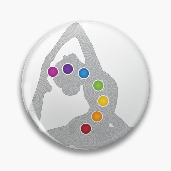 Item preview, Yoga Pose Chakra Centers - 64 WBG designed and sold by chakraplaza.