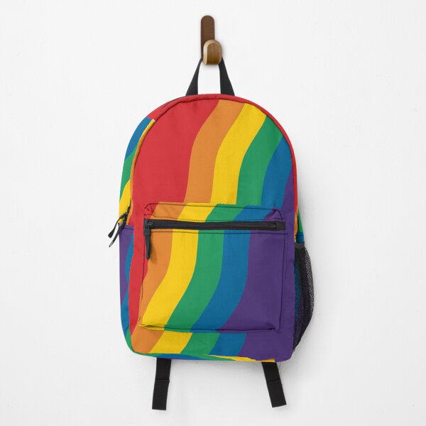 Item preview, Rainbow Pride Flag (Proud LGBTQ+ Community Pride Flag) Slanted Wave Version designed and sold by teeworthy.