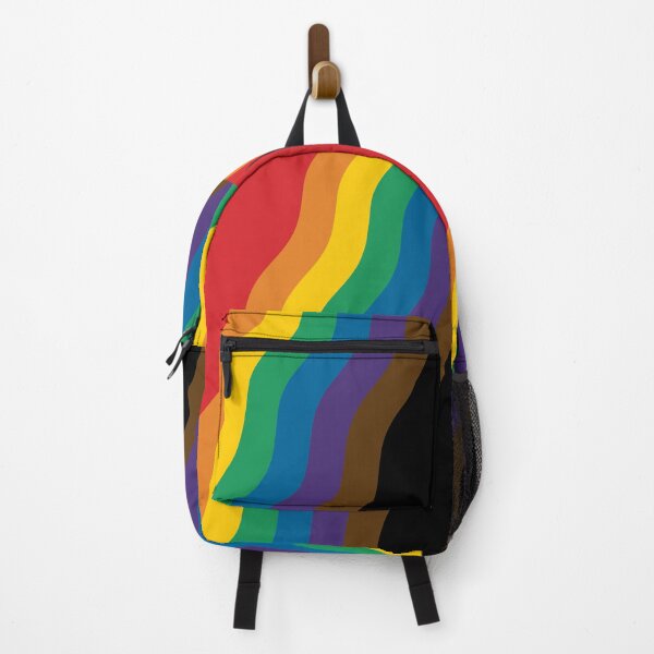 Item preview, Philadelphia Rainbow Pride Flag (Proud LGBTQ+ Community Pride Flag) Slanted Wave Version designed and sold by teeworthy.
