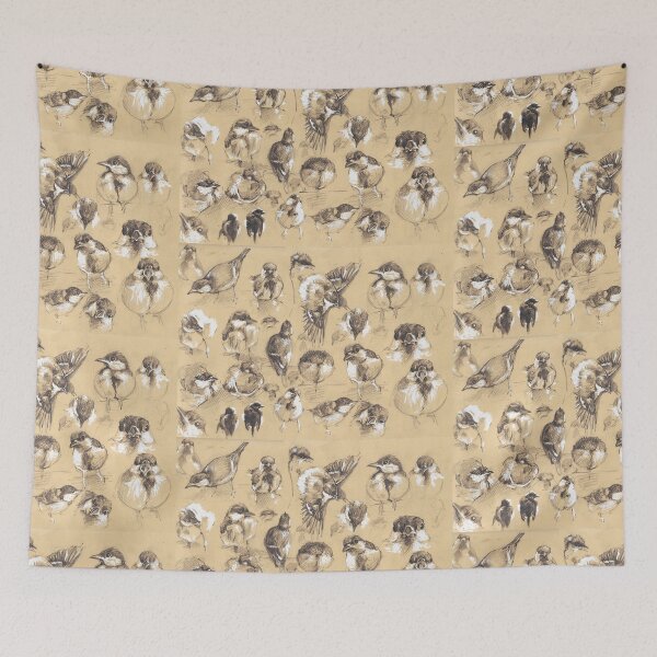 Item preview, "Great Tits Study" - Original Artwork by Martina Koljensic   designed and sold by martina-ko-art.