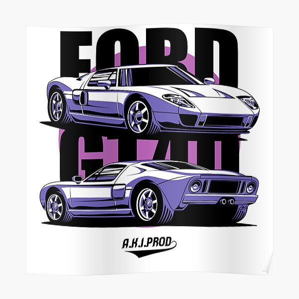 Poster Ford Gt Redbubble