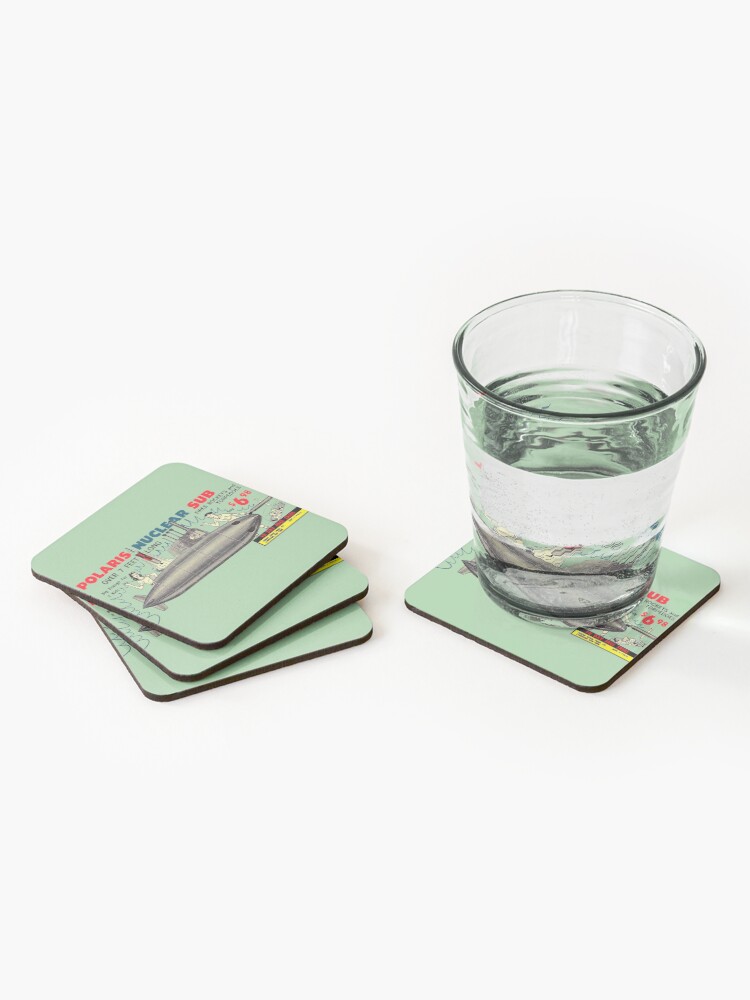 Alternate view of POLARIS NUCLEAR SUB - FOR KIDS! - ADVERT Coasters (Set of 4)