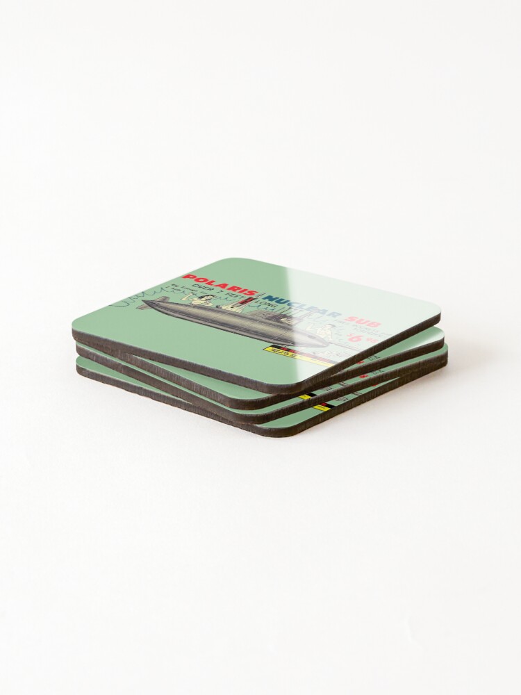 Alternate view of POLARIS NUCLEAR SUB - FOR KIDS! - ADVERT Coasters (Set of 4)