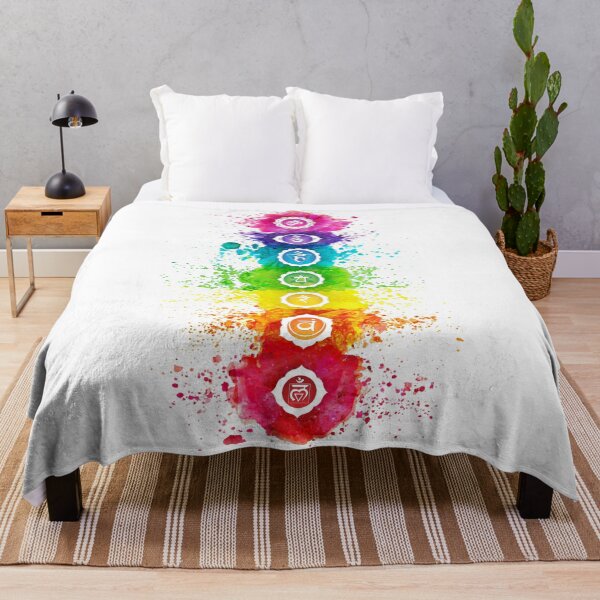 Item preview, 7 Chakras Watercolor With Symbols - VWBG designed and sold by chakraplaza.