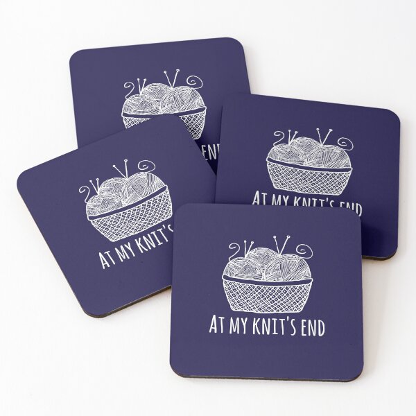 Item preview, Knitting Knitter Pun At My Knit's End designed and sold by jaygo.