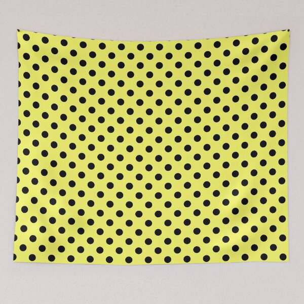 Item preview, Black and Sunshine Yellow Classic Polks Dot Seamless Pattern designed and sold by LJWDesigns.