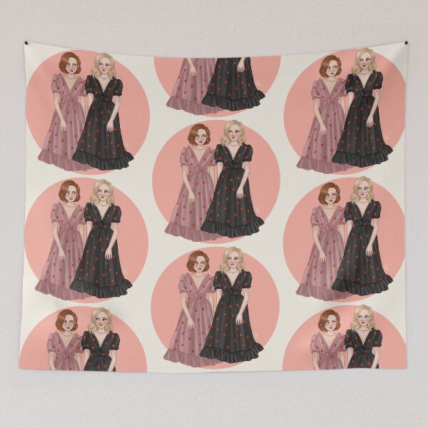 Item preview, Gillian Anderson Dana Scully X Files Stella Gibson The Fall Strawberry Dress Fan Art designed and sold by scullysblazer.