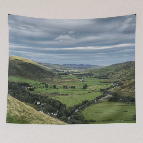Item preview, The view from ruined Tushielaw Tower, Scottish Borders designed and sold by yourscotborders.