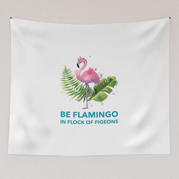 Item preview, Be Flamingo in Flock of Pigeons designed and sold by FreeUniqueEqaul.