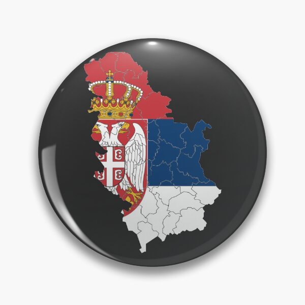 Artikelvorschau, Serbien-Flaggenkarte mit Regionen entworfen und verkauft von Alo.