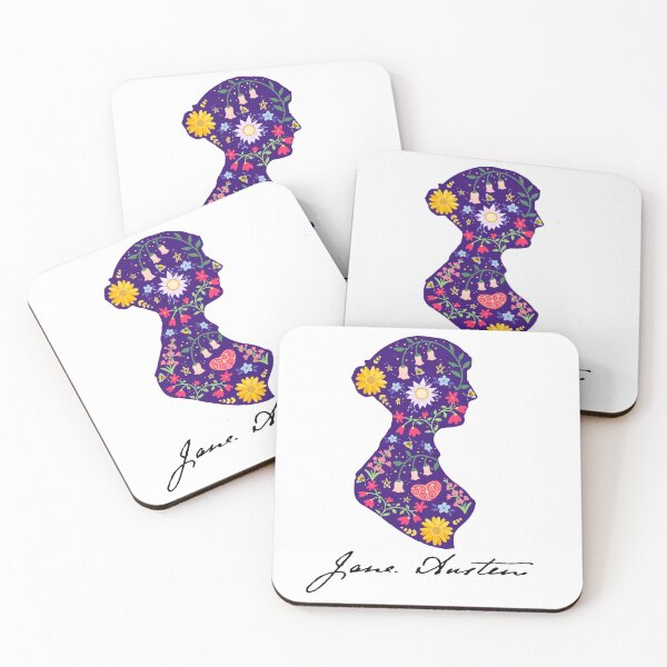 Item preview, Jane Austen Floral Silhouette designed and sold by MandyRosko.
