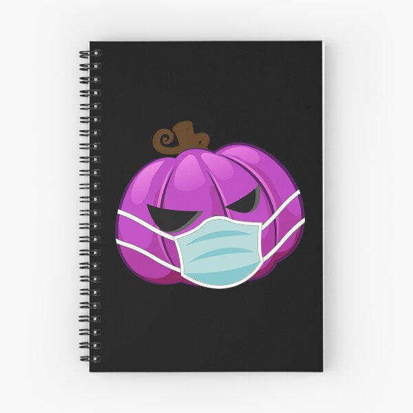 Item preview, Halloween Pumpkin Wearing Face Mask Purple designed and sold by denisetees.
