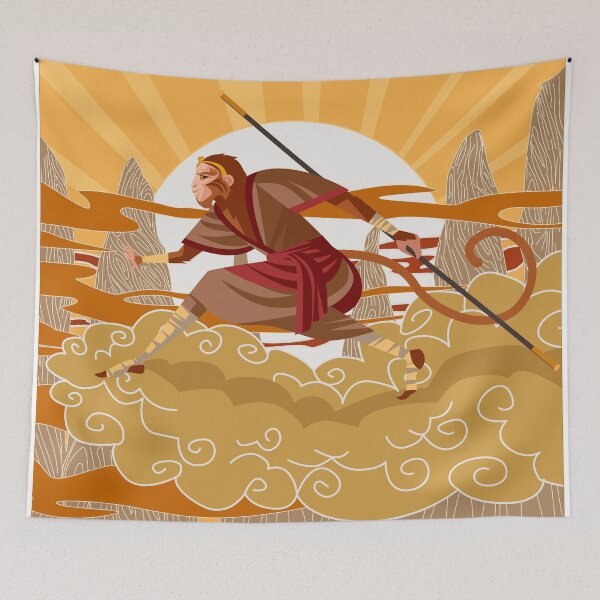 Item preview, Sun Wukong the monkey king chinese mythology warrior tale designed and sold by matintheworld ( delcarmat ).