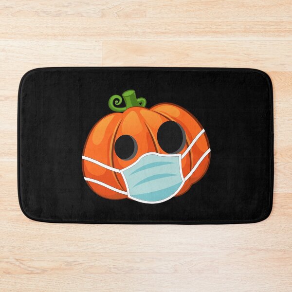 Item preview, Halloween Pumpkin Wearing Face Mask Dark Orange designed and sold by denisetees.