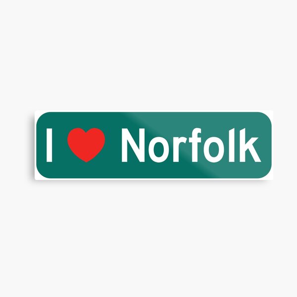 I Love Norfolk! Metal Print