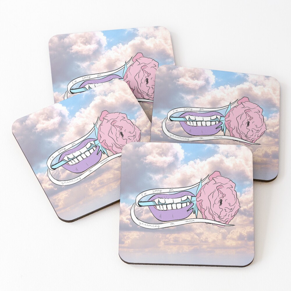 Vampire & Rose Coasters (Set of 4)
