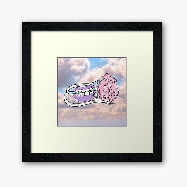 Vampire & Rose Framed Art Print