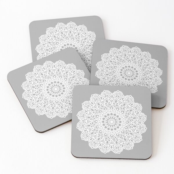 Item preview, Grey Boho & Spiritual Mandala Design Illustration designed and sold by Moodyandmellow.