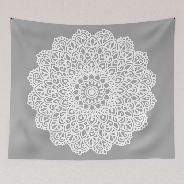 Item preview, Grey Boho & Spiritual Mandala Design Illustration designed and sold by Moodyandmellow.