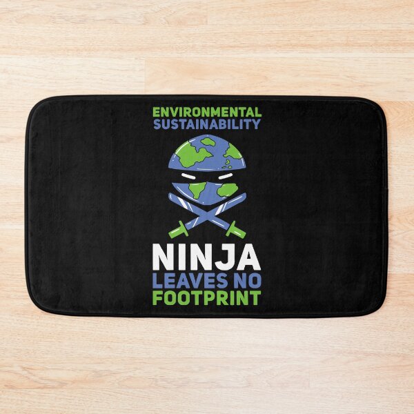Item preview, Environmental Sustainability Ninja Leaves No Footprint designed and sold by Sandra78.