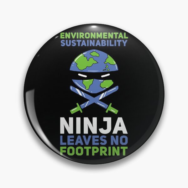 Item preview, Environmental Sustainability Ninja Leaves No Footprint designed and sold by Sandra78.