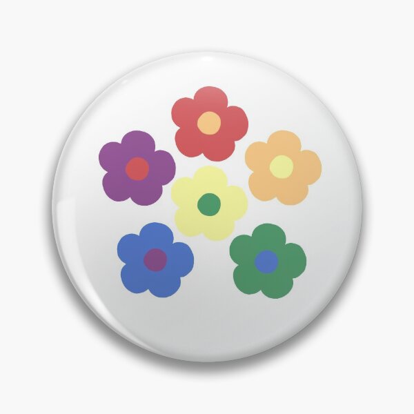 Item preview, Bib Flower of Bib Flowers in Muted Retro Colors on White designed and sold by CottoVerdi.