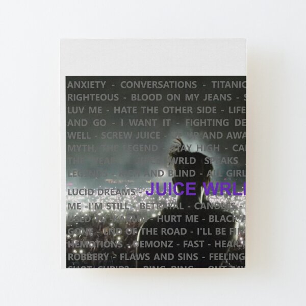 Juice Wrld Songs Wall Art Redbubble - roblox id songs by flaws sins juicy world roblox promo codes