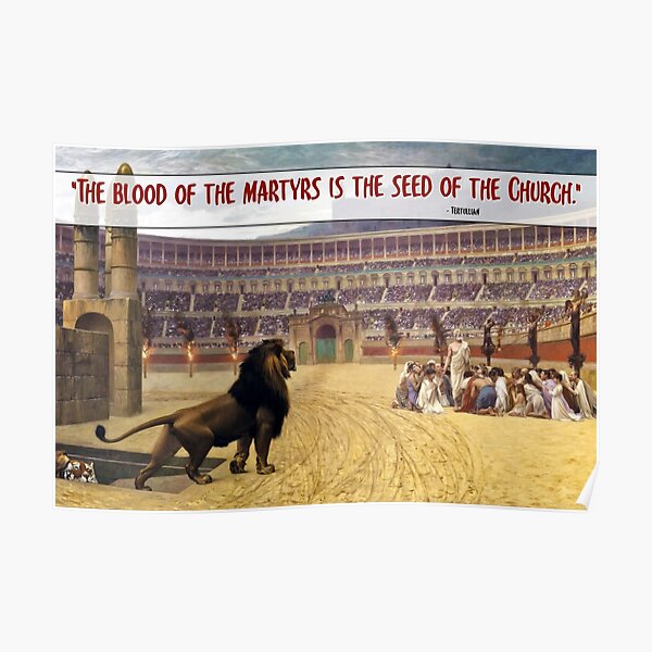 The Blood of the Martyrs - Red font Poster