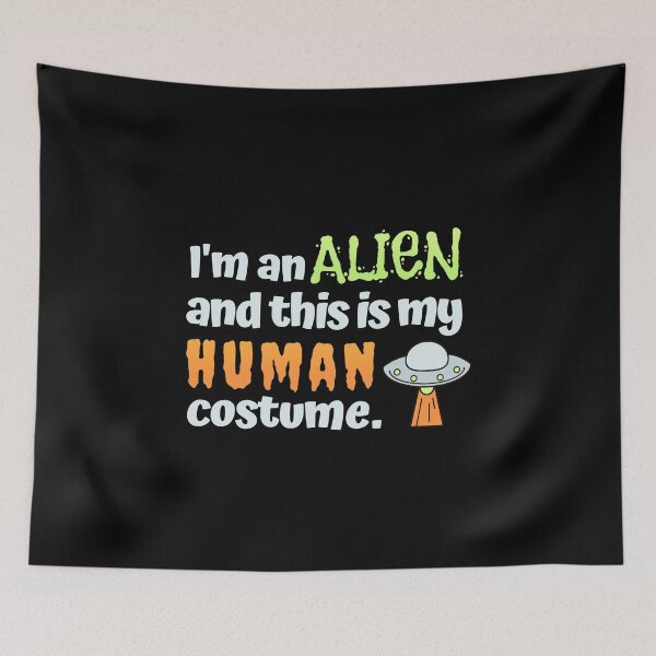 Item preview, Alien in a human costume - Funny Halloween shirt designed and sold by knst-wrk.