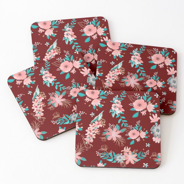Item preview, Copy of Cute Pink and Green Flowers, Floral Pattern designed and sold by PinkLotusArt.