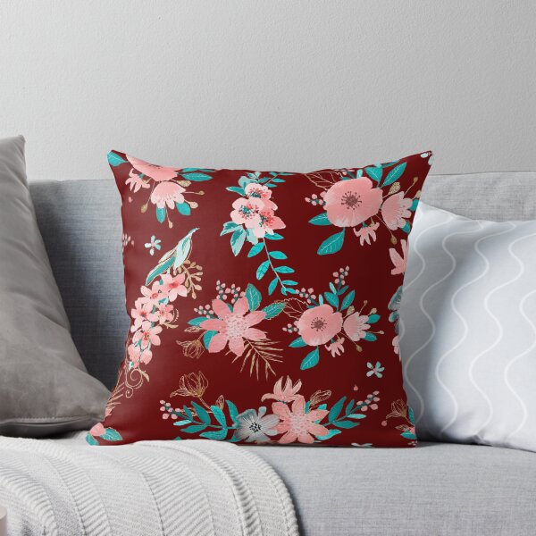 Aperçu de l'œuvre Copie de jolies fleurs roses et vertes, motif floral créée et vendue par PinkLotusArt.