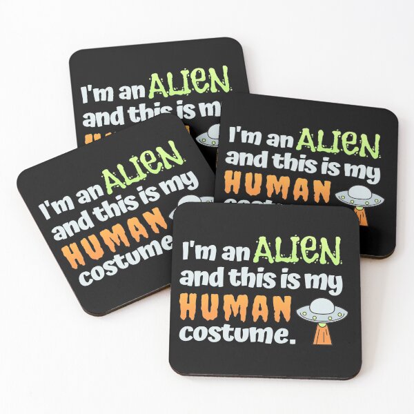 Item preview, Alien in a human costume - Funny Halloween shirt designed and sold by knst-wrk.