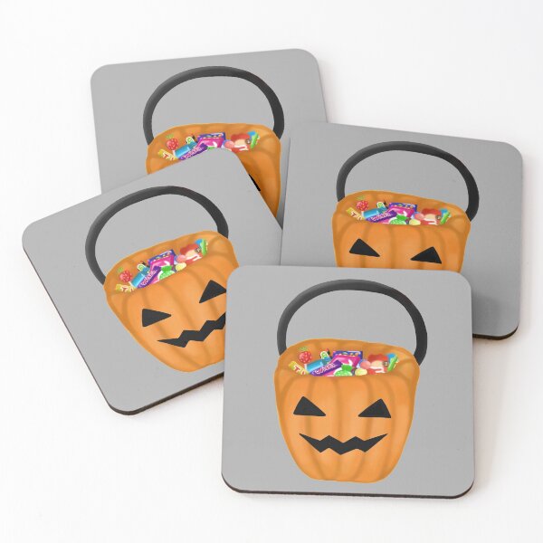 Item preview, Halloween Basket With Sweets Digital Art Drawing- grey background designed and sold by Arthemeral.
