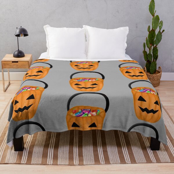 Item preview, Halloween Basket With Sweets Digital Art Drawing- grey background designed and sold by Arthemeral.
