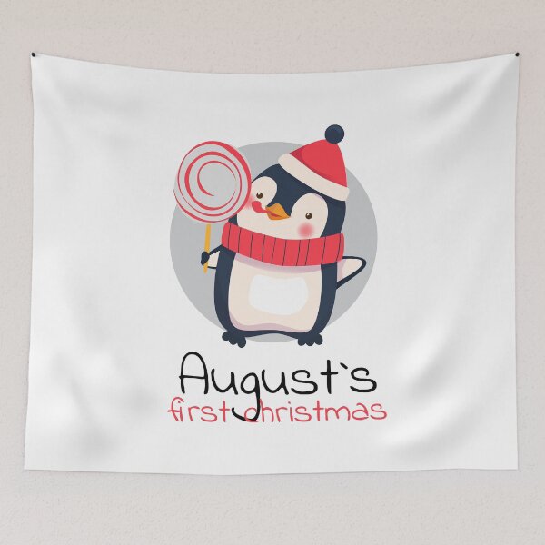 Item preview, Cute Christmas Present For Newborn August Because August loves Penguins designed and sold by Urosek.