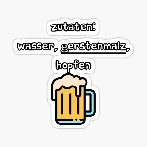 Beer Reinheitsgebot Sticker