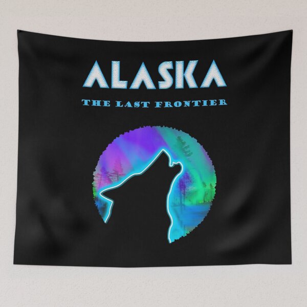 Item preview, Alaska The Last Frontier Crawling Wild Wolf designed and sold by aronia.