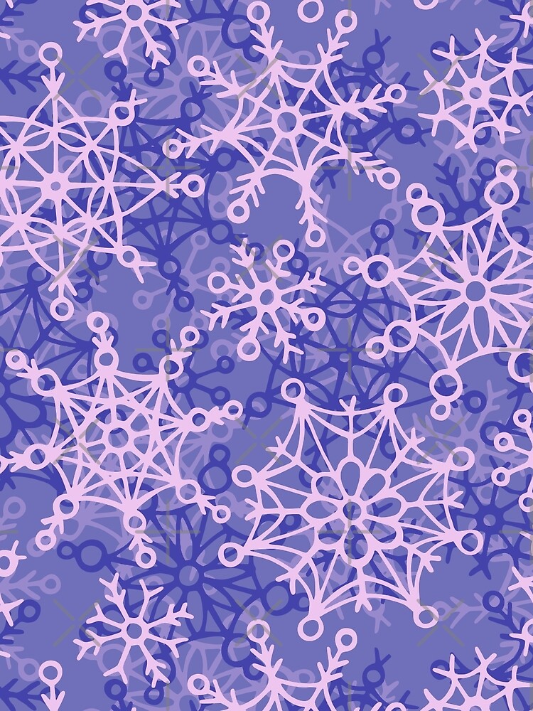 Aperçu 3 sur 3. Foulard avec l'œuvre Snowflakes pattern créée et vendue par olgart.